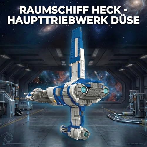 Xenobild Space Wars Spaceship Building Blocks Set for Adults Men | 3006 pieces, rotating back fin, aeroplane model, gift collection, BWR101