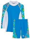 Tuga Girls Two-Piece Long Sleeve Bathing Suit Set 2-14 Years, UPF 50+ Protection