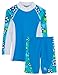 Tuga Girls Two-Piece Long Sleeve Bathing Suit Set 2-14 Years, UPF 50+ Protection