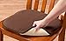 GoodGram 2 Pack Non Slip Ultra Soft Chenille Premium Comfort Memory Foam Chair Pads/Cushions - Assorted Colors (Brown)