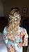 SWEETV Bohemian Headpiece Crystal Pearl Bridal Hair Vine Flower Halo Wedding Headband Tiara