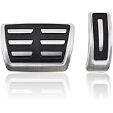 MYMOCCY Foot Brake Gas Accelerator Pedal Cover Compatible for Audi A4 B9 A5 A6 (C8) A7 Q5 Q7 Q8 2019-2024, Compatible for Cayenne 2020-2024 Accessories Foot Pad No Drill