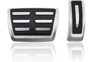 MYMOCCY Foot Brake Gas Accelerator Pedal Cover Compatible for Audi A4 B9 A5 A6 (C8) A7 Q5 Q7 Q8 2017-2023, Porsche Cayenne/Cayenne Coupe Accessories Pad No Drill