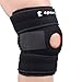 Toplus Professional Knee Support, Adjustable Strapping Knee Brace Breathable Neoprene Sleeve, Black