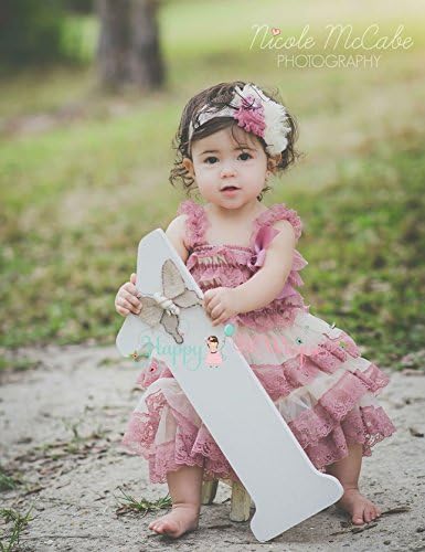 2pcs Girl Champagne Rose Chiffon Lace Dress set, Flower Girl Dress Set, Rustic Country Dress Set