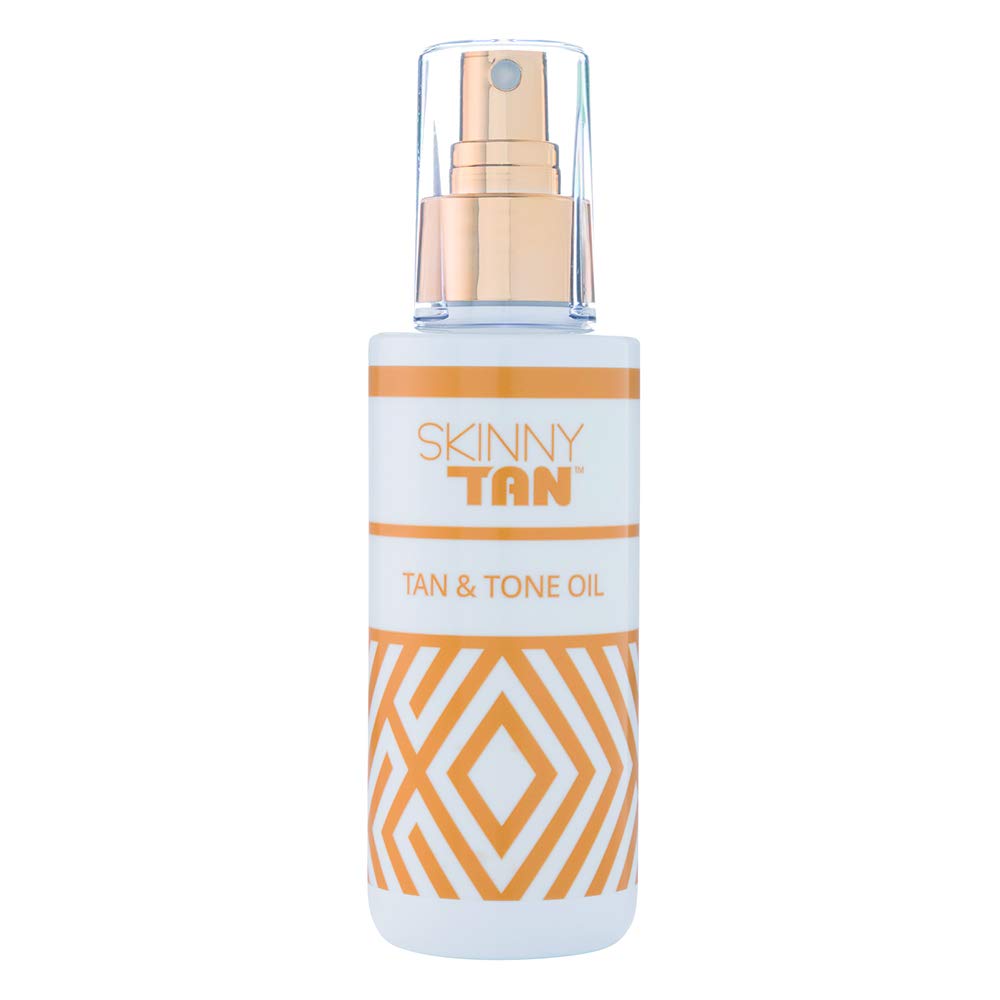 Skinny Tan Tan and Tone Oil 145ml | Fake Tan | Nourishing Instant Bronze Glow | Coconut and Vanilla Aroma, Self Tan Mist, Cruelty-Free & Vegan Skincare
