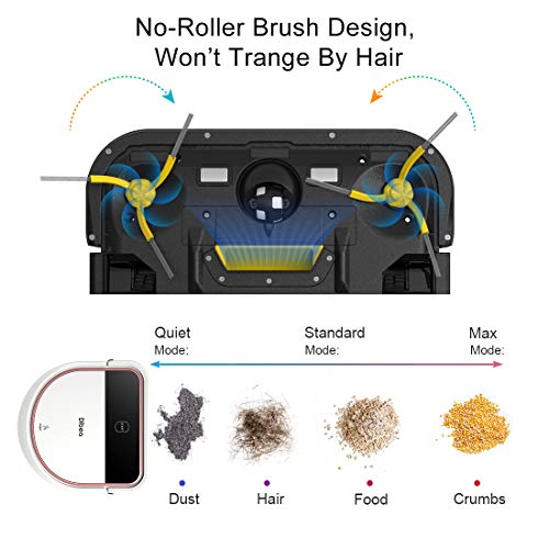Dibea Robotic Vacuum Cleaner 2 in 1 Vacuuming and Mopping Robot, DShape Design, Strong Suction
