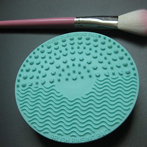Vaorwne Silicone Makeup Brush Cleansing Pad Palette Brush Cleaner Cleaning Mat Washing Scrubber Pad Cosmetic Make Up Cleaner Tools Light Green