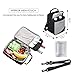 Elantrip Expandable Lunch Box with Ice Pack Dual Compartment Insulated Cooler Lunch Bag with Shoulder Strap for Kids Boys Men Women Adults, Black and Gray 10 CAN
