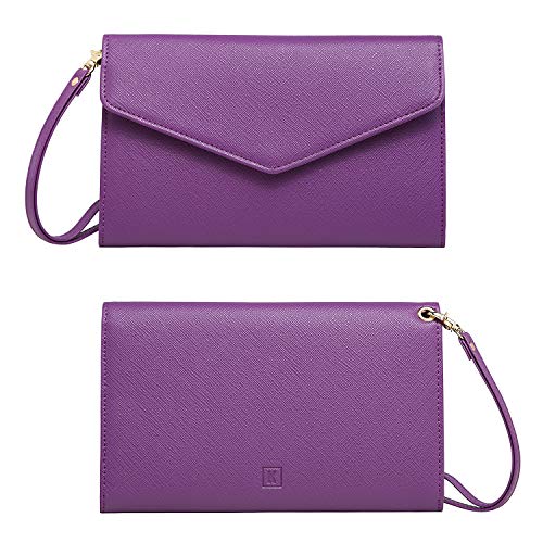 Krosslon Rfid Passport Holder Wristlet Travel Wallet Trifold Documents Organizer Slim Purse, Fit US UK CA Passport Cover Best Traveling Accessories for Women, Chive Blossom(209#)
