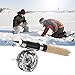 Alomejor Ice Fishing Wheel Mini Lightweight Telescopic Fishing Rod with Wooden Handle for Outdoor Ice Fishing (Ice Fishing Set Without Guides)thumb 3
