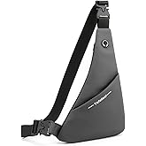 FANDARE Ultra-light Sling Chest Bag One Shoulder Bag Double-sided Crossbody Backpack Men with Earphone Hole for Outdoor Travel Work Hiking Running Indoor Activities Daypacks Gray