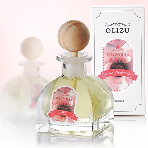 OLIZU WOOD Company Magnolia &amp; Tea Scented Diffuser 50ml (1.7oz), Aromatherapy Essential Oil Reed Type, Fine Home Fragrance Relaxation Housewarming, Birthday Gifts