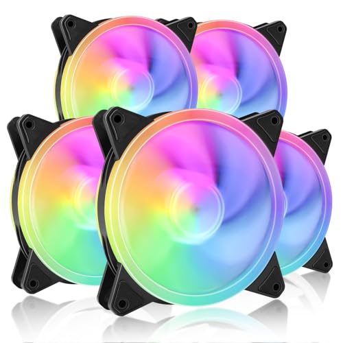 Kit 5 Ventoinhas, Fan 120Mm, Ventoinha 120Mm, Cooler Pc Rgb, Ventoinhas 120 Mm, Kit Fans, Kit Fan Argb, Ventoinha Pc 120 Mm, Fans Argb