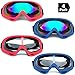 Peicees 4 Pack Ski Goggles Winter Snowboard Adjustable UV 400 Protective Motorcycle Snow Goggles Outdoor Sports Tactical Glasses Dustproof Military Sunglasses for Kids Boys Girls Youth Men Women