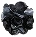 Ted and Jack - Classic Repp Two Tone Silky Flower Lapel Pin Boutonniere (Gray and Black)