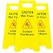 Bolthead Industrial 3-Pack of Yellow Caution Wet Floor Signs, Original Version 2-Sided Bilingual Warning - Slip & Fall Accident Prevention primary
