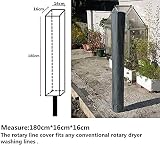 PATIO PLUS Large Whirly Rotary Washing Line Cover 16x16x180cm Grey view 6