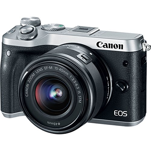 Canon-M6-EOS-242MP-Mirrorless-Digital-Camera-with-EF-M-15-45mm-IS-STM-Lens-Silver-64GB-Extreme-SDXC-Memory-UHS-I-Card-Accessory-Bundle