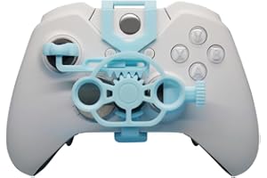 JMNDMI For Xbox One S/X/Elite Game Controller Mini Steering Wheel, 3D Printing Mini Steering Wheel Auxiliary Controller Racing Game Wheel for Xbox One Gaming Accessories (Blue)