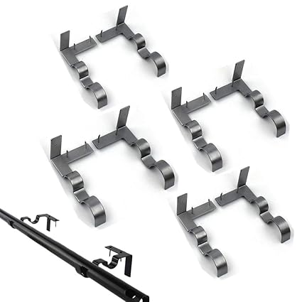 Buyoung Double Curtain Rod Brackets Hang Window Frame Curtain Rod