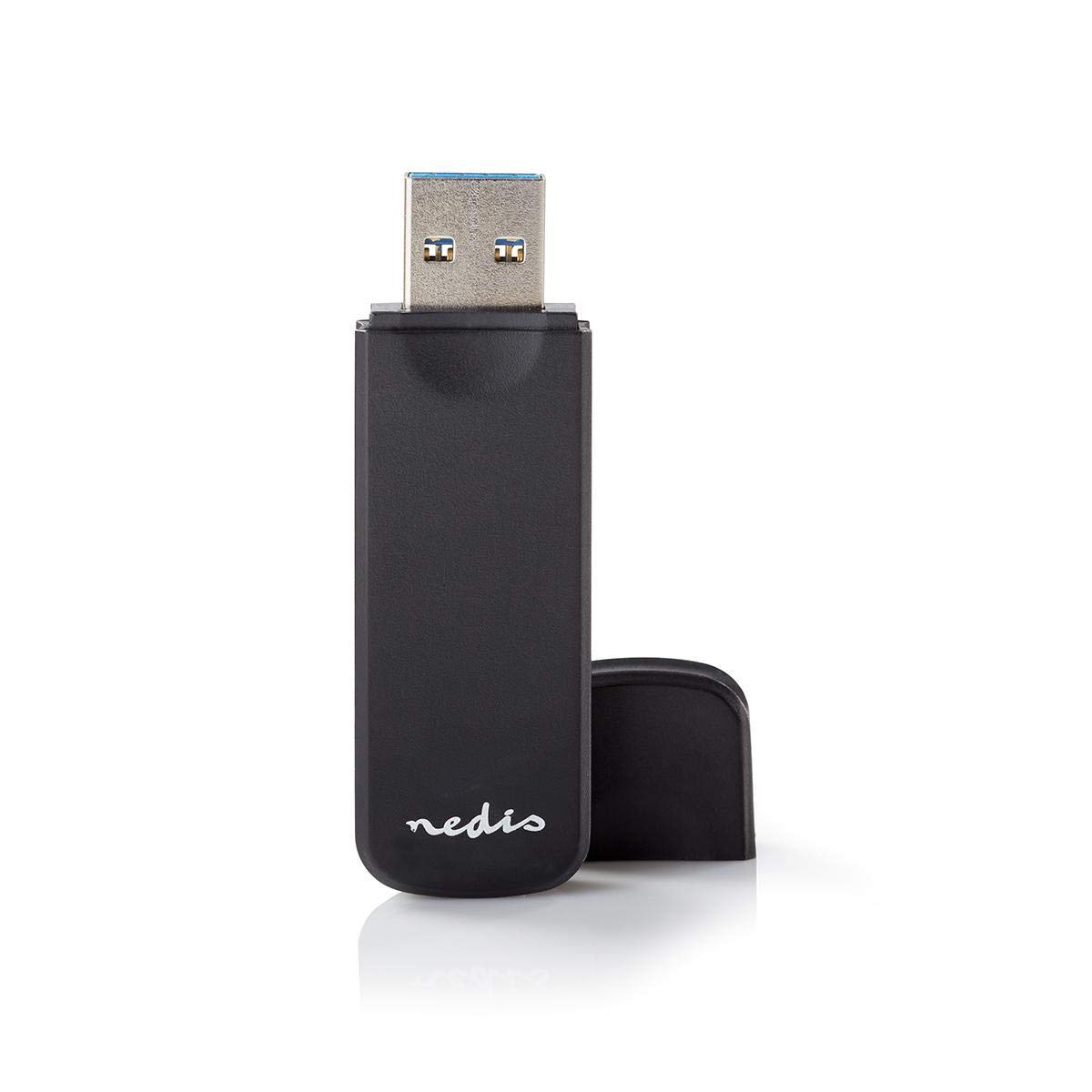 Nedis USB 3.0 Multi-Card Reader, Fast 5 Gbps Data Transfer, Compact USB Powered - Supports SDHC, SDXC, MicroSDHC, MicroSDXC, MMC Cards Up to 1 TB