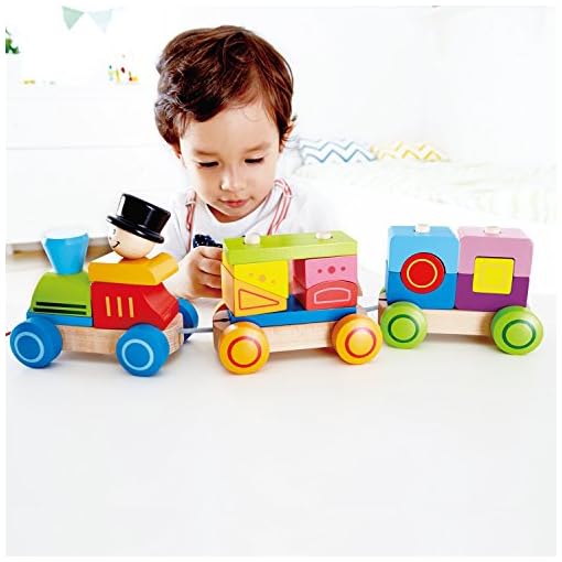 Hape - Happy Train Stacking Block Pull Along (Amazon Exclusive) - Image 6