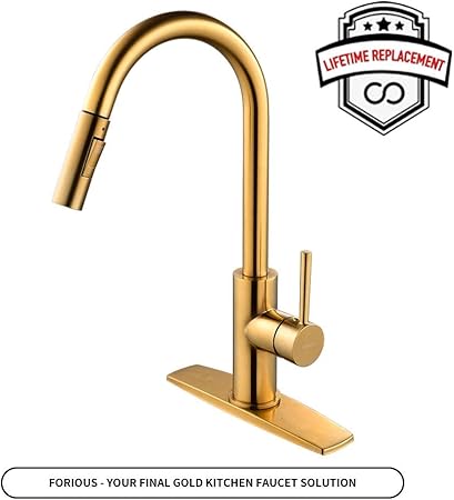 Gold Kitchen Faucet With Pull Down Sprayer Kitchen Faucet Sink