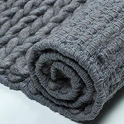 Wool Area Rug 4x6 ft Handmade Woven Rectangle