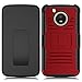 Motorola Moto E4 Case, Moto E 4th Generation Case, Zenic Full-body Heavy Duty Shockproof Protective Hybrid Case Cover with Swivel Belt Clip and Kickstand for Moto E4 / G5 (Red)