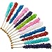 Kicko 6.5 Inch Crystal Rock Candy Stick - 1 Bag of Fruit-Flavored Lollipops for Party Favors, Cake Decorations, Novelty Supplies or Treats for Halloween, Christmas, Baby Showers, Gender Reveal