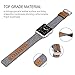 SKYLET Leather Bands Compatible with Apple Watch Band 49mm 45mm 44mm 42mm 41mm 38mm 40mm Men for iWatch Ultra SE Series 8 7 6 5 4 3 2 1, Classic Canvas Fabric Leather Straps for Women with Metal Clasp