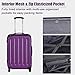Goplus 3Pcs Luggage Set, Hardside Travel Rolling Suitcase, 20/24/28 Rolling Luggage Upright, Hardshell Spinner Luggage Set with Telescoping Handle, Coded Lock Travel Trolley Case (Purple)
