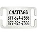 CNATTAGS Stainless Steel Slide-On Pet ID Tags Dog Tags Personalized Engraving (Large)