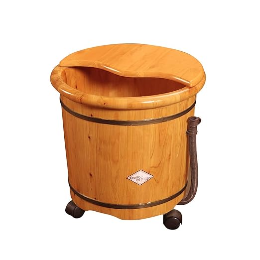 LIZHIQIANG Wooden Foot Basin,Solid Wood Foot Tub, Pedicure Bowl Spa Massage Cedar
