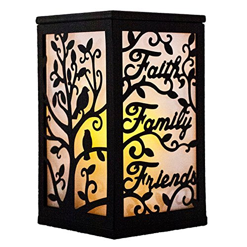 ReLive Flameless 3 Season LED Lantern Includes Twelve Magnetic Seasonally Themed Panels