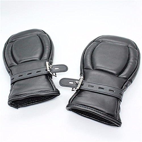 Keyor Black Bundle Gloves Wrist Ties bed restraint set Suitable for Both Men and Women cosplay Couple Adult sexy