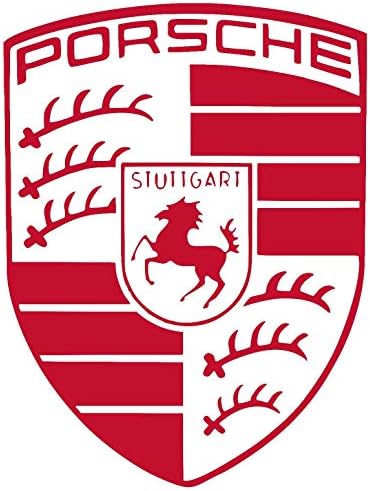 Xprovinyl P0RSCHE Vinyl Sticker Decal (7.5" x 10", Real Red)