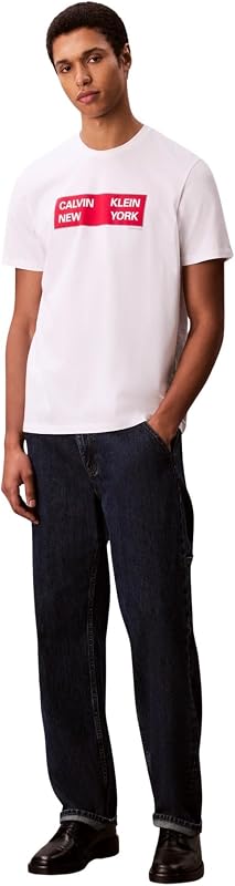 T-Shirt Manches Courtes Homme Box Graphic Tee Regular Fit, Blanc (Brilliant White), XXL — photo 5 sur 5