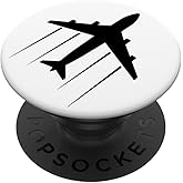 Cool Airplane Aviation Design Pilot Aircraft Gift On White PopSockets PopGrip: Swappable Grip for Phones & Tablets