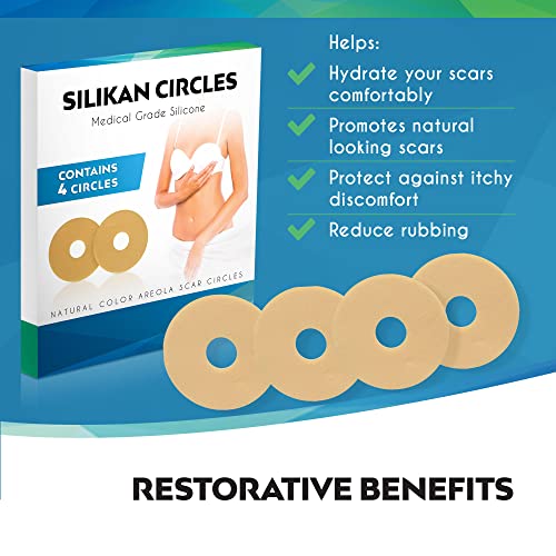 Areola Silicone Scar Gel Circles Sheet 4 Pack MedicalGrade (2 Pair