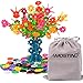 AMOSTING Building Blocks Educational Toys Set Plastic Building Discs STEM Toys for Preschool Kids Boys and Girls -360pcs with Storage Bag