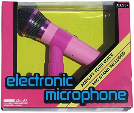 Electronic Microphone With Mic Stand Included - Pink