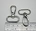 Generic Metal Color Silvery Lobster Clasps 1 Inch Inside Diameter Oval Swivel Trigger Clips Hooks for Purse Bag Straps Pack of 15
