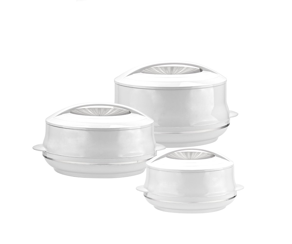 Insulated Serving Dishes with Lids 3 Piece Olympic Thermal Hot Food Containers Set 3.5, 6 and
