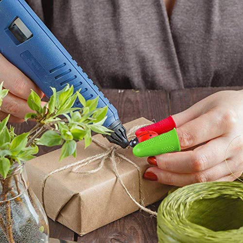 Silicone Finger Protectors Fingertip Gloves Cover for Hot Glue, 15 Pieces, Multiple Colour