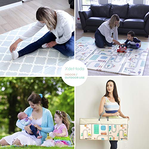 XDEMODA-Baby-Play-Mat-Exercise-Mat-Extra-Large-Waterproof-Foam-Play-Mat-for-Baby-Reversible-Foldable-Design-Large-Foam-Mat-for-Baby-Crawling-or-Adults-Yoga-79x71x06in