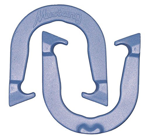 Mustang Horseshoes- made in USA! (Blue- Single Pair (2 shoes))
