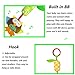 Daisy 4 Packs Infant Baby Plush Adorable Animal Car Seat Hanging Rattle Toy Kids Stroller Crib Pram Ornament Bells Puppet with Wind Chime and Squeak