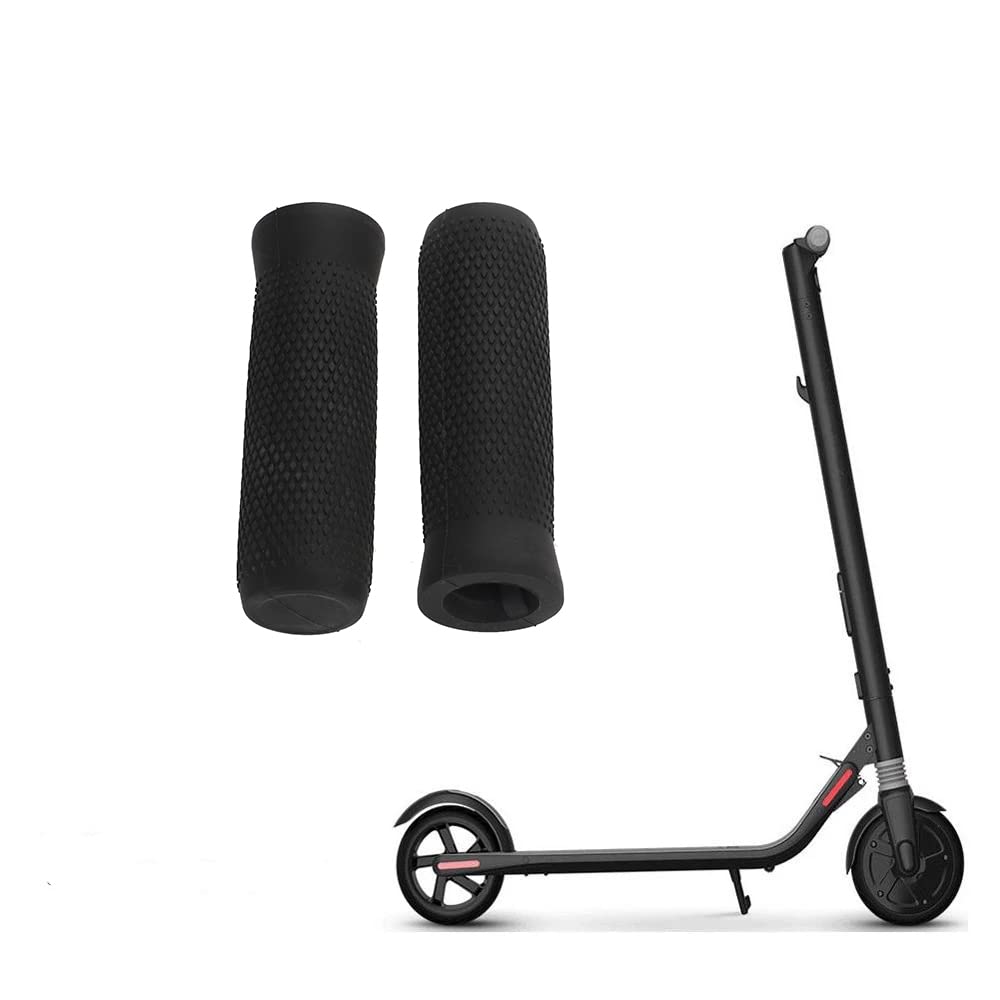 Fututech 2 x Handlebar Cover for Segway Ninebot E22 E25 E45 ES1 Durable Silicone Anti-Shock Electric Scooter Replacement Part (Black)